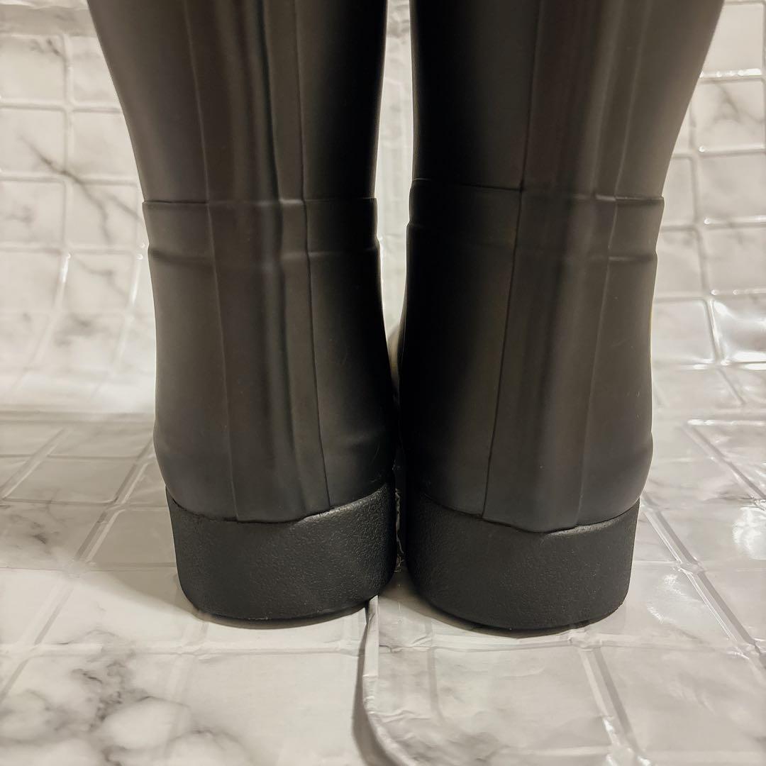 HUNTER ハンター　レインブーツ　23cm 黒　ブラック　ショート