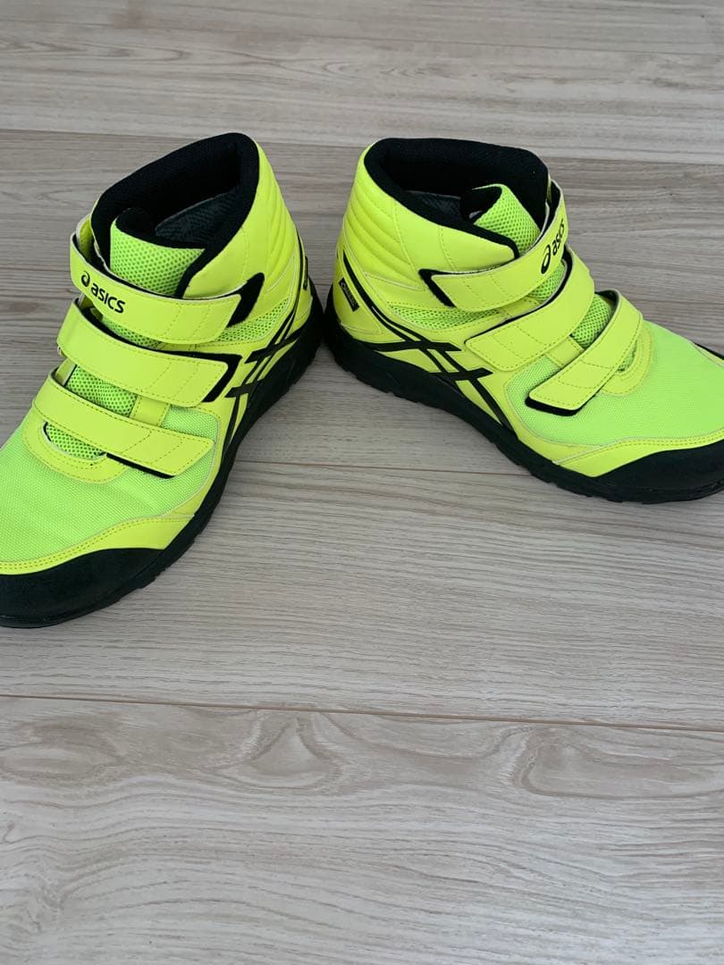 asics 蛍光イエロー 安全靴 ハイカット