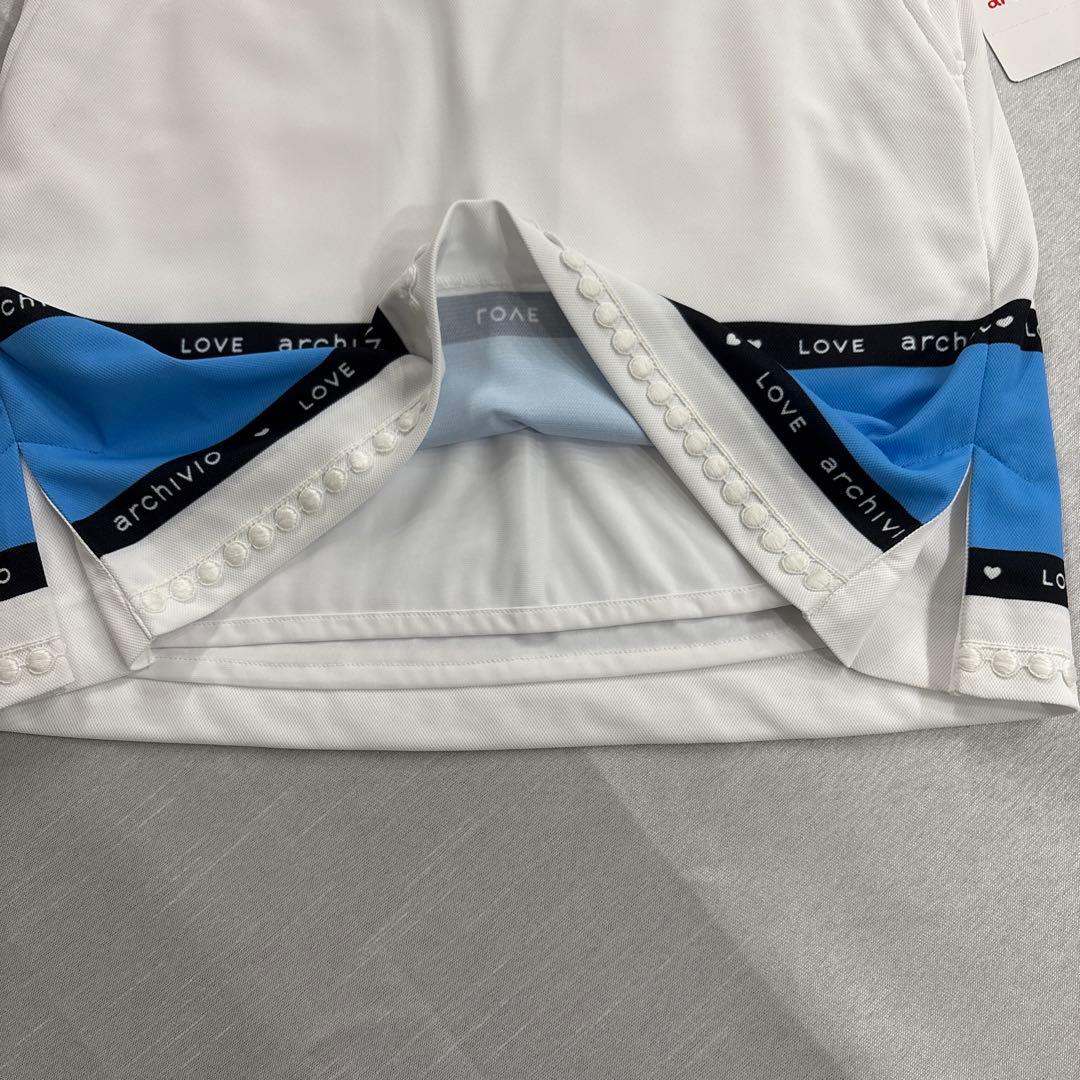 38 ARCHIVIO ブルー　吸汗速乾 UVカット パイピング