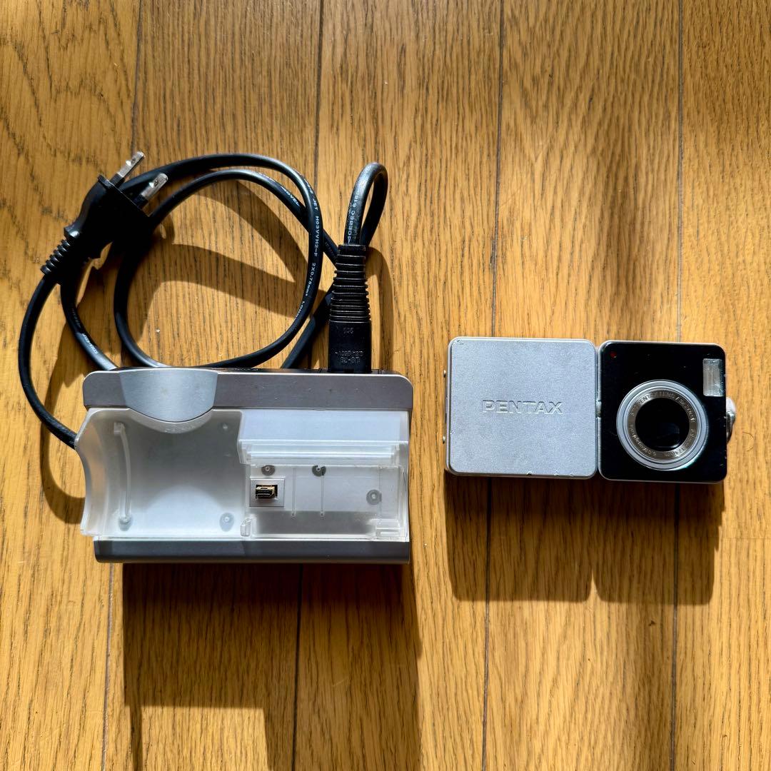 PENTAX Optio X 回転式コンパクトデジカメ + 専用充電スタンド