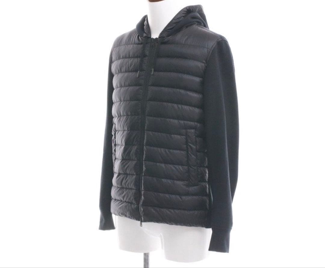★美品/HERNOヘルノハイブリッドダウンパーカー/黒ブラック/サイズ46M程度