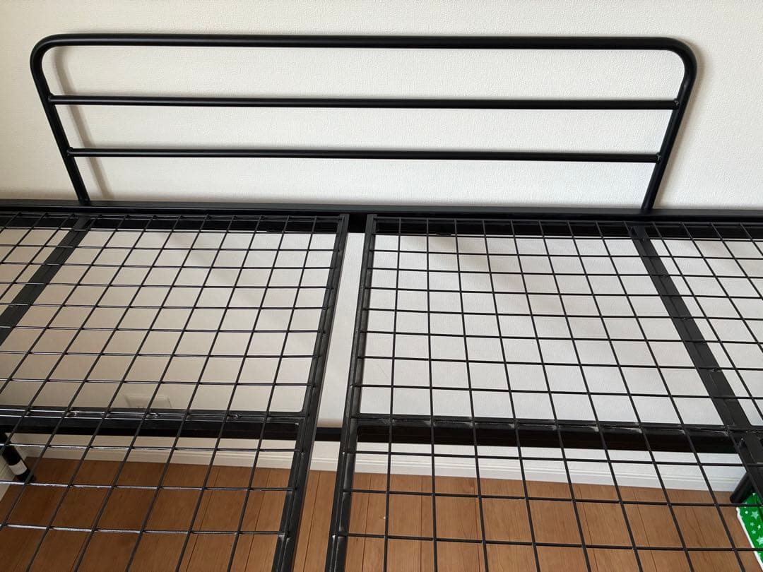 ニトリスチールミドルベッドセパタ ロフトベッド 黒 取り扱い説明書付※みー