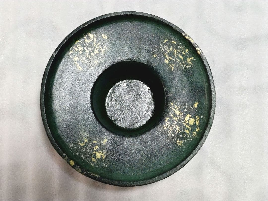 特製美術床置　金属工芸　御所車　花器　花生　花びん　花入　菊模様　置物飾り