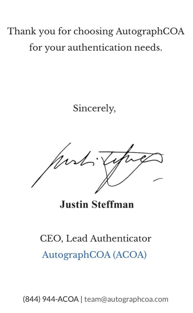 レベッカ・ファーガソン／オートグラフ(直筆サイン)