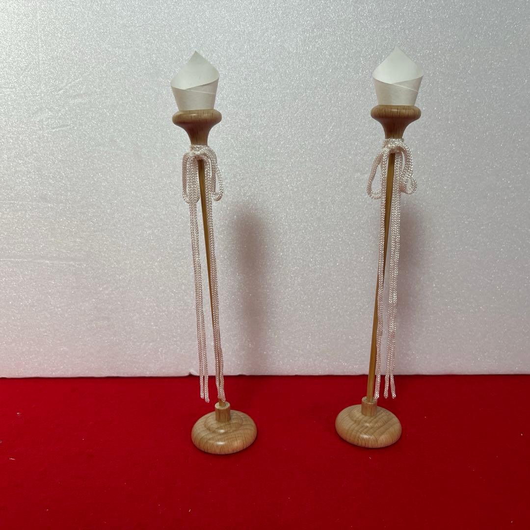 収納式親王飾り　刺繍梅桜　セット