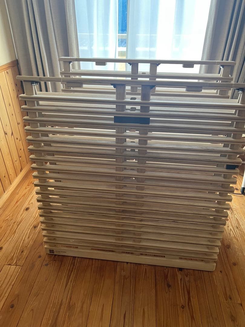 みやび格子　すのこベッド　２個セット　 折りたたみ  桐 天然木