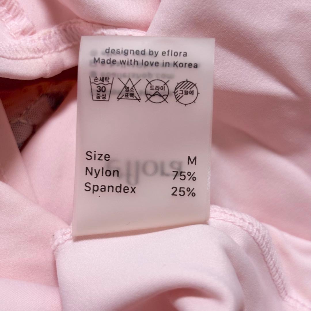 eflora 新品　バレエ　レオタード イーフローラ　ピンク　刺繍　花柄　M