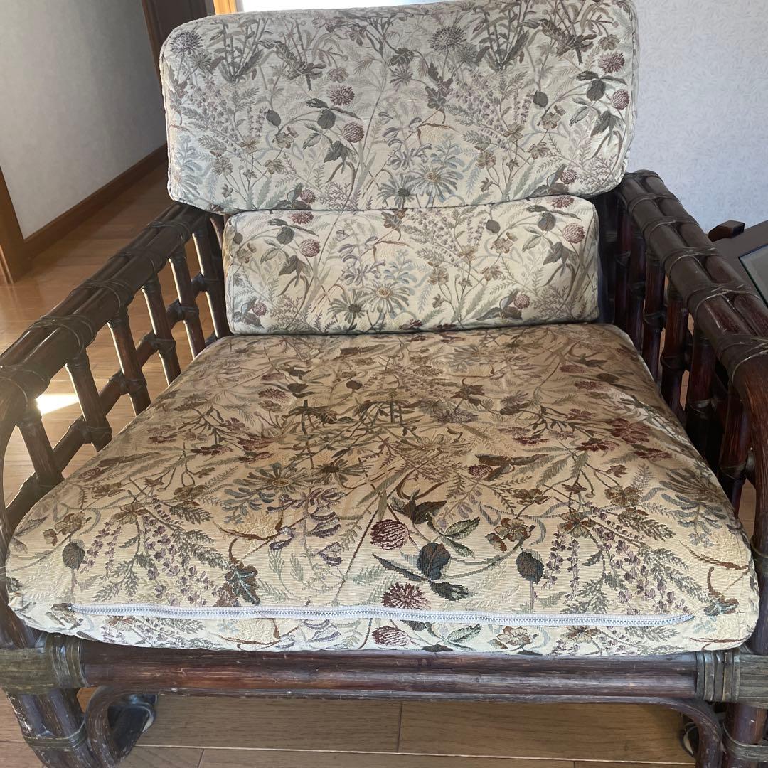 ヤマカワラタン ヴィンテージ 1人掛けソファ パーソナルチェア 山川ラタン