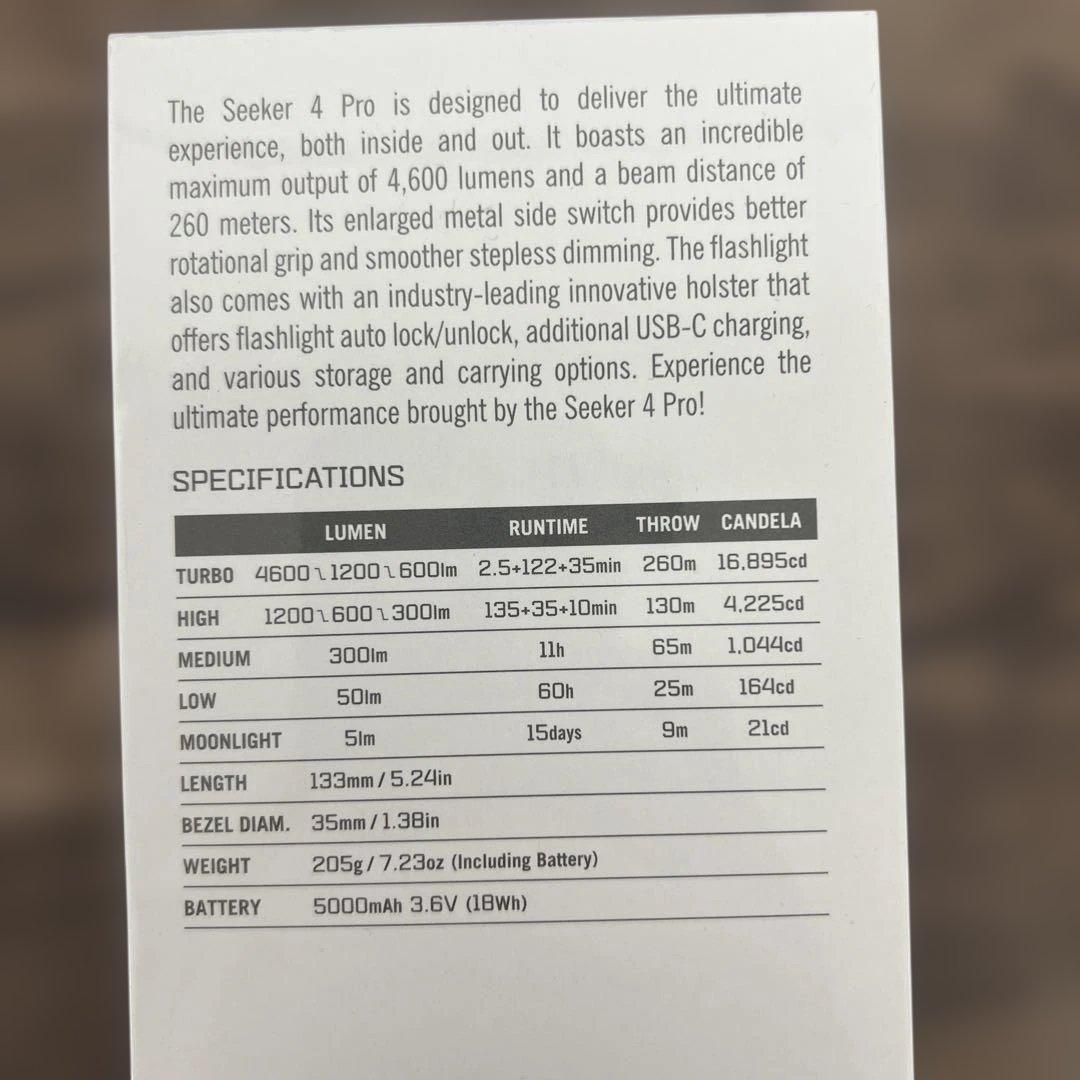 261255OLIGHT Seeker 4 Pro LEDライト