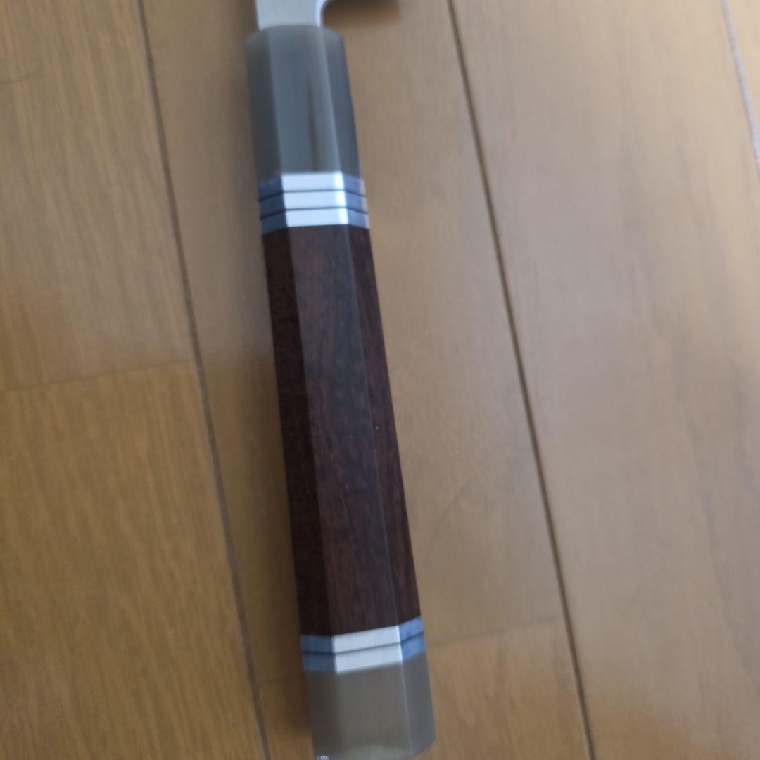 先丸柳刃包丁 ステンレス鋼 33cm 銀巻水牛八角柄 鏡面仕上げ