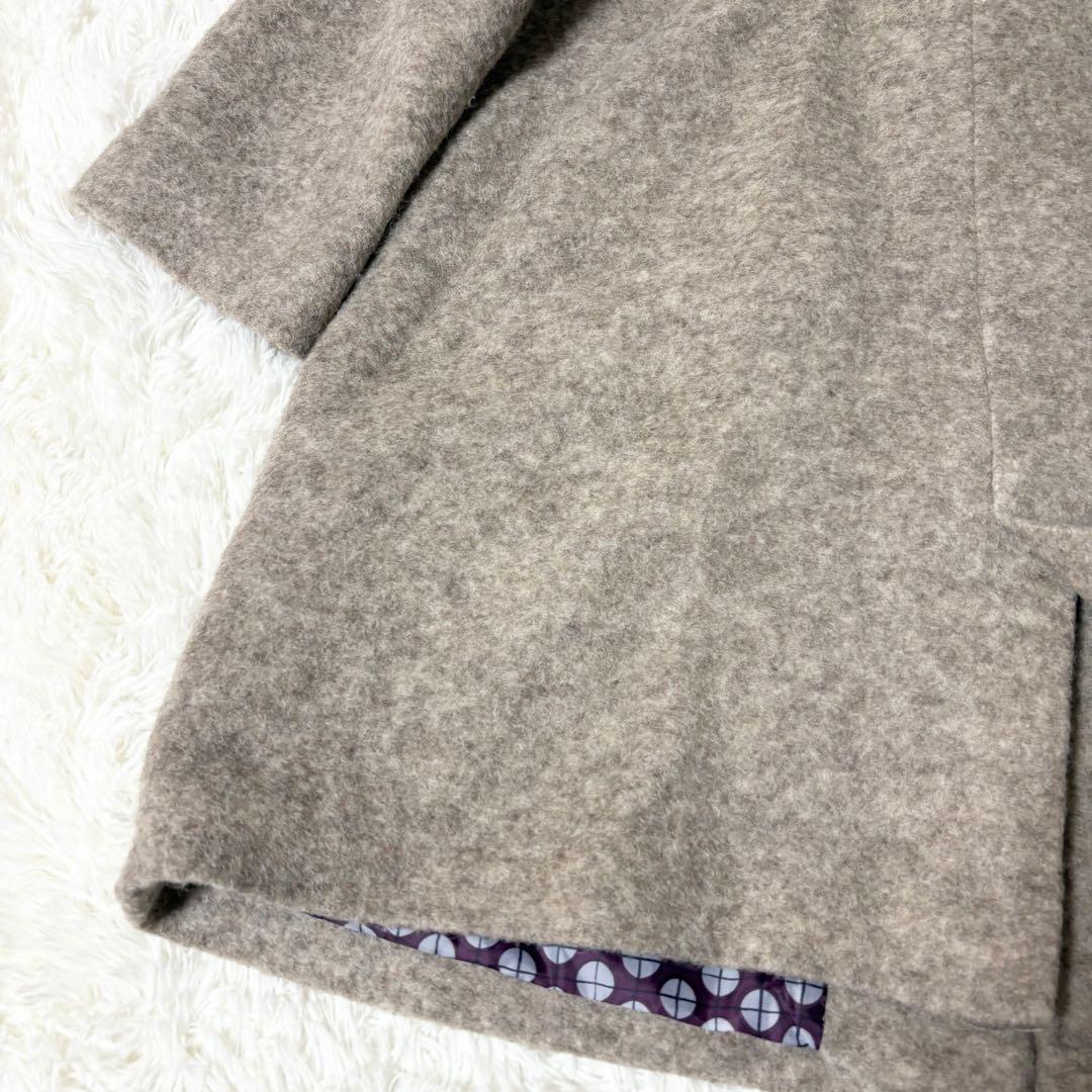 アズノゥアズオオラカ ウールコート グレージュ 大きいサイズ 17号