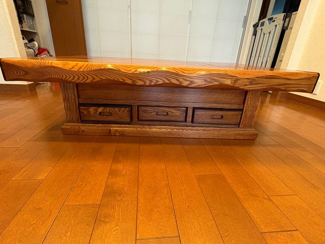 【美品】重厚で木目の美しい関西火鉢　囲炉裏用酒燗器　南部鉄瓶　香炉付き