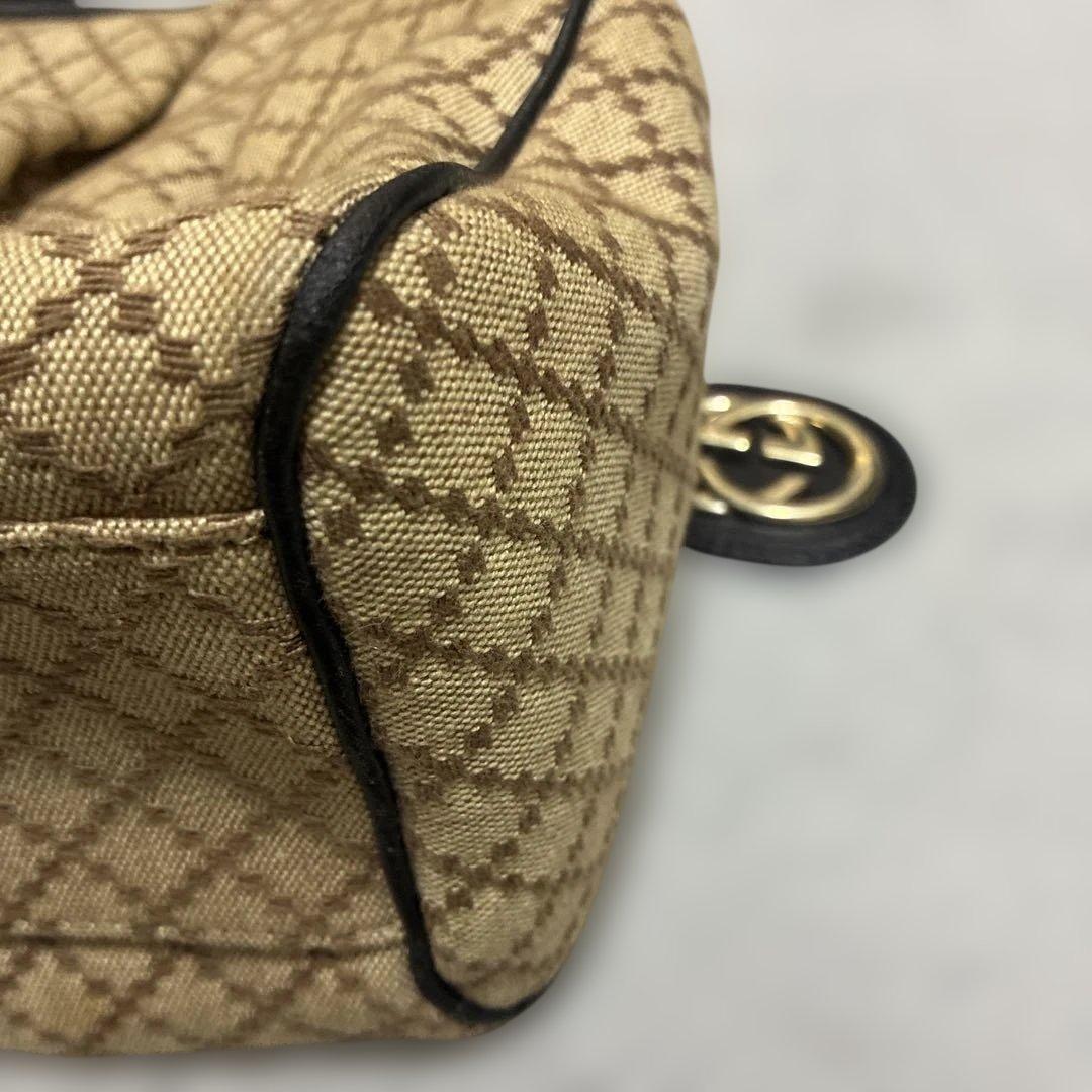 【美品】 GUCCI スーキー ディアマンテ キャンバス レザー バッグ