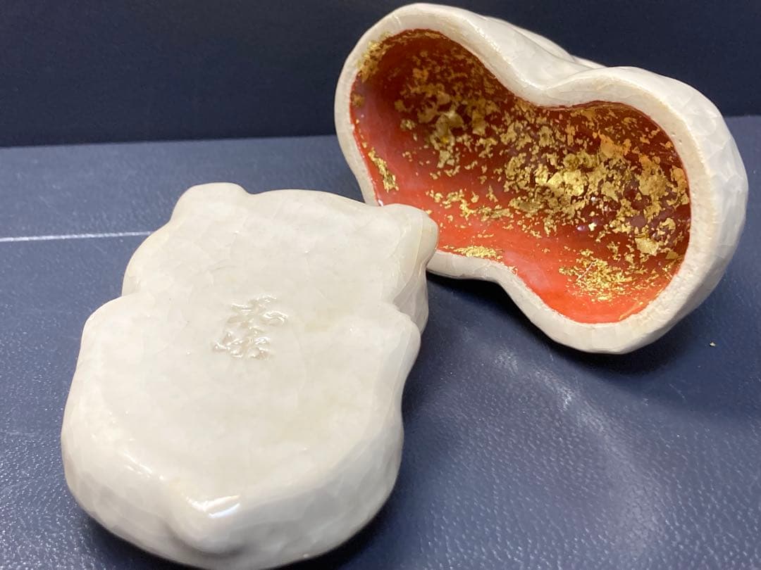 香合　うさぎ　焼き物