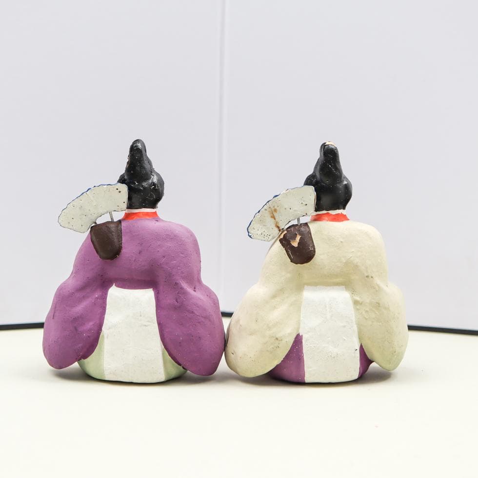 富山土人形 雛人形 11点 花瓶 屏風