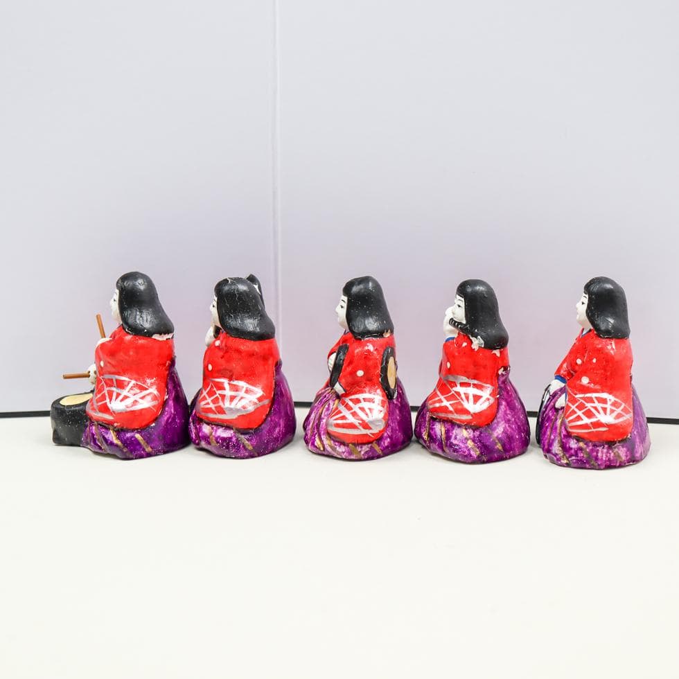 富山土人形 雛人形 11点 花瓶 屏風