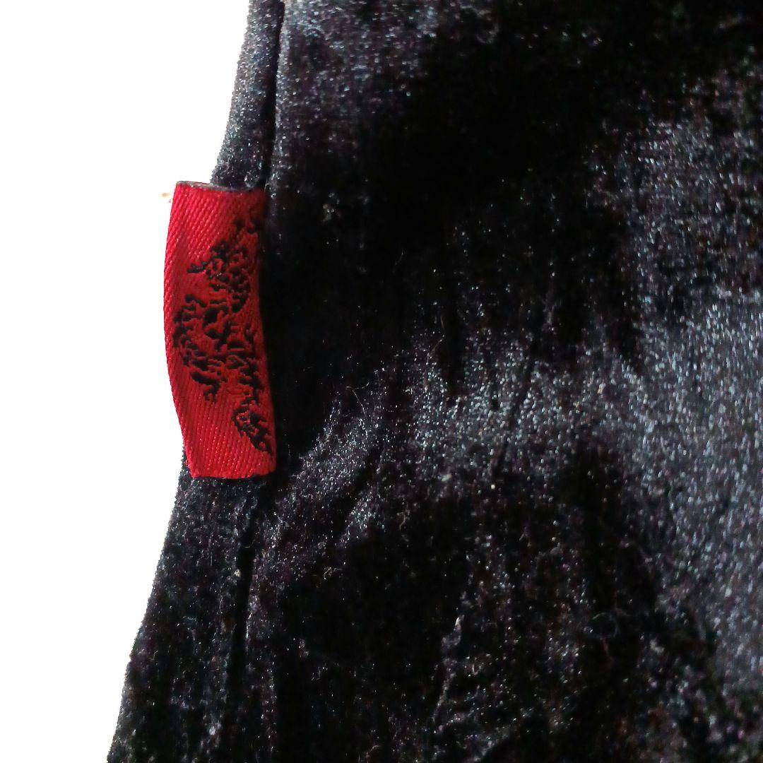 Ozz On オッズオン hikozoh ベルベット 長袖シャツ ブラック