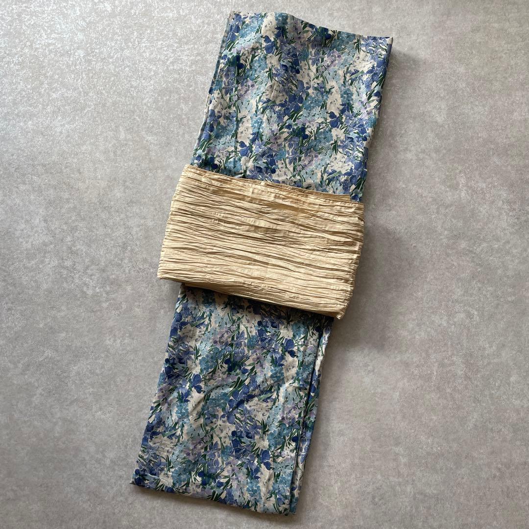 新品同様【定価2.6万】浴衣 兵児帯セットLiberty Fabric HUIT