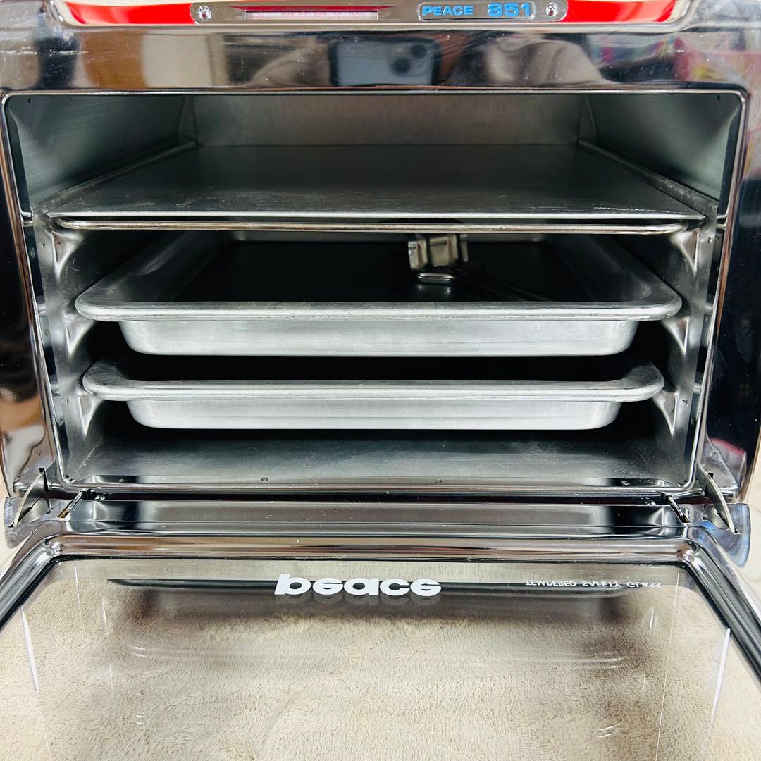 【未使用級美品】peace 851 ガスオーブン ピーステンピ　天火オーブン　赤