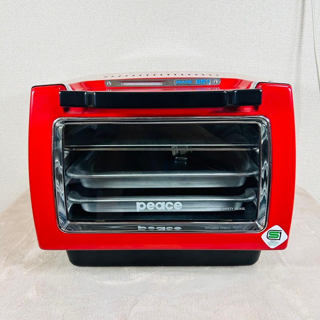 【未使用級美品】peace 851 ガスオーブン ピーステンピ　天火オーブン　赤