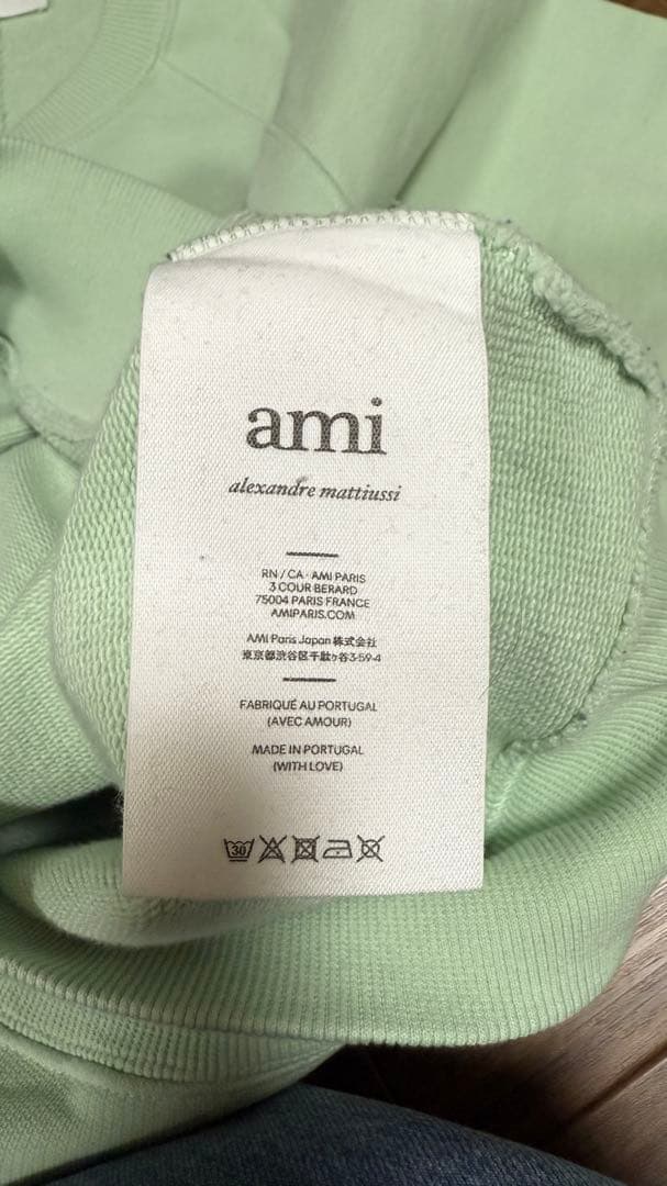 [美品] AMI PARIS｜アミパリ コットン スウェット 長袖 男女共用