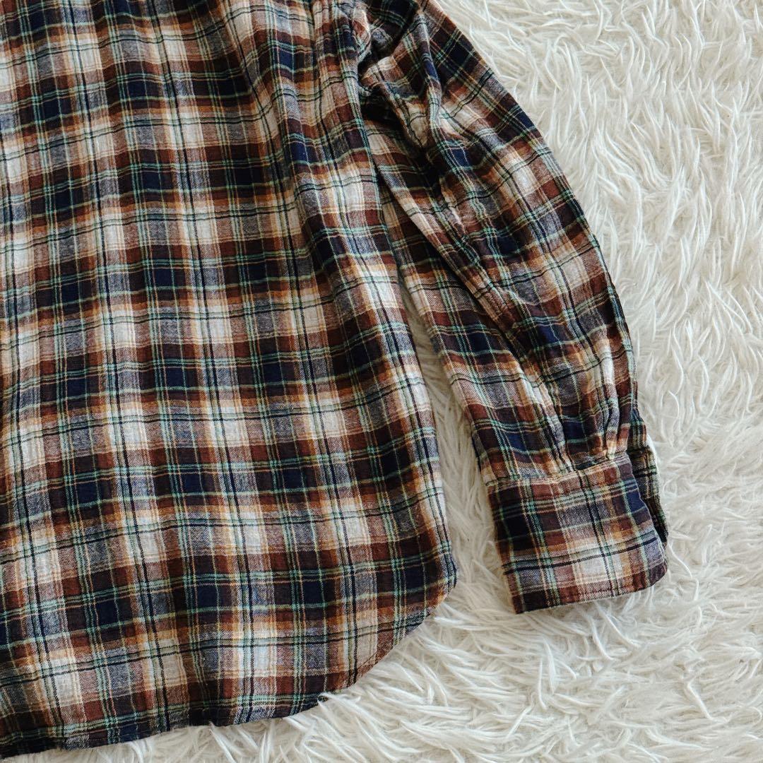 現行タグ✨45R ダブルガーゼシャツ ワンポイントR刺繍 2サイズ チェック