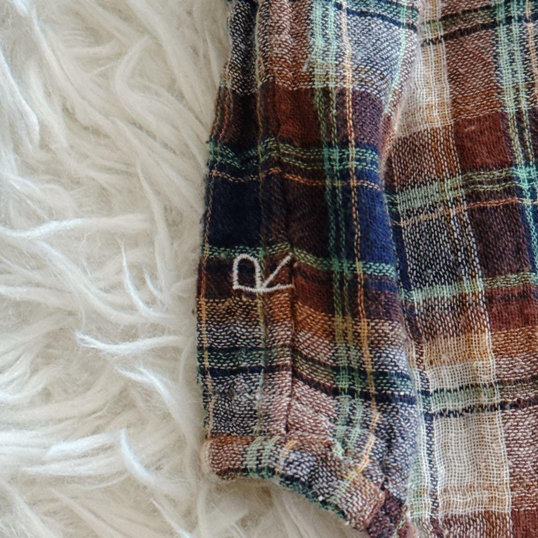 現行タグ✨45R ダブルガーゼシャツ ワンポイントR刺繍 2サイズ チェック