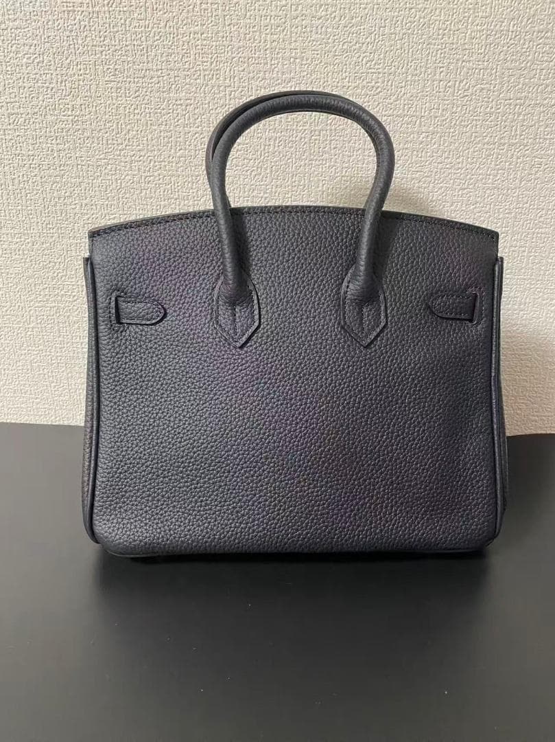 ブラック レザー ハンドバッグ birkin 25*20*13