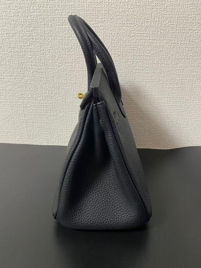 ブラック レザー ハンドバッグ birkin 25*20*13