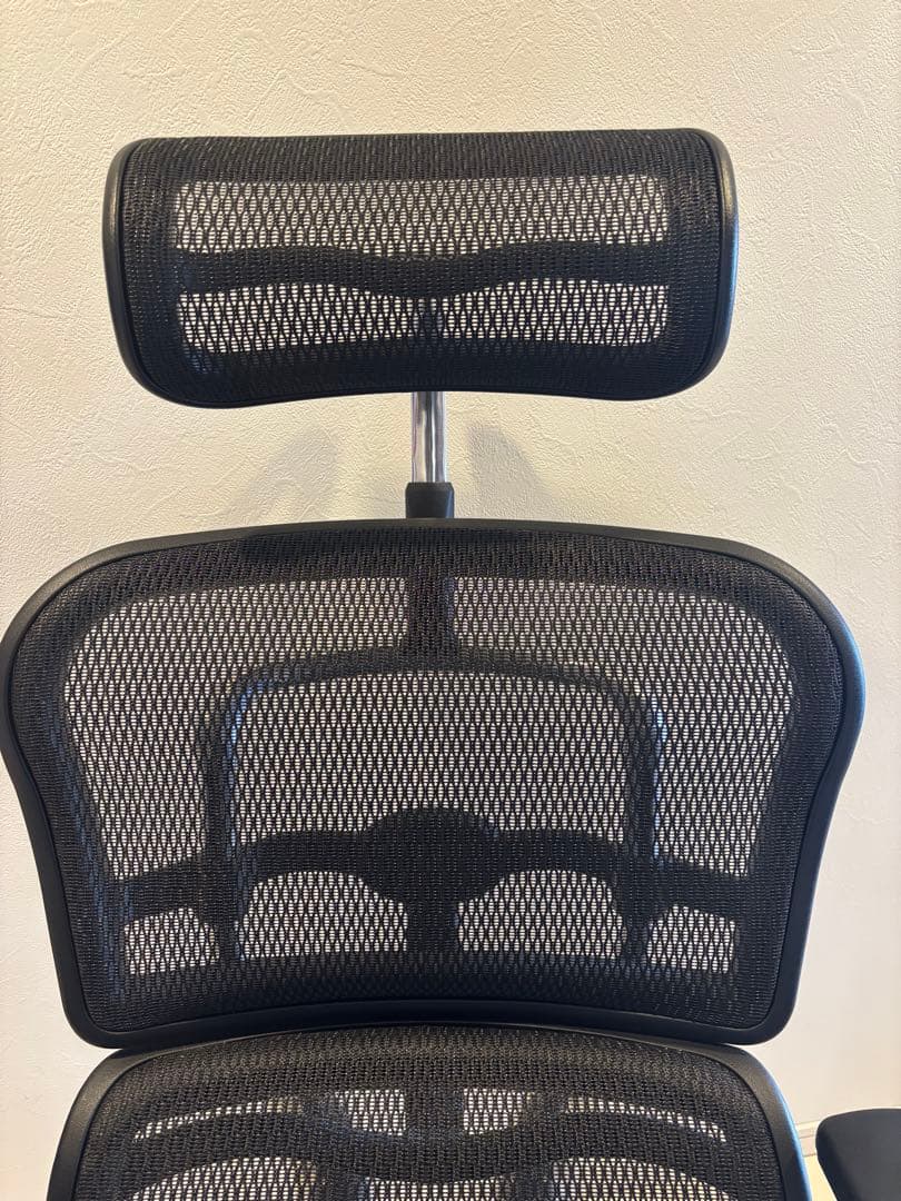 美品　エルゴヒューマン プロ ブラック ハイタイプ エラストメリックメッシュ