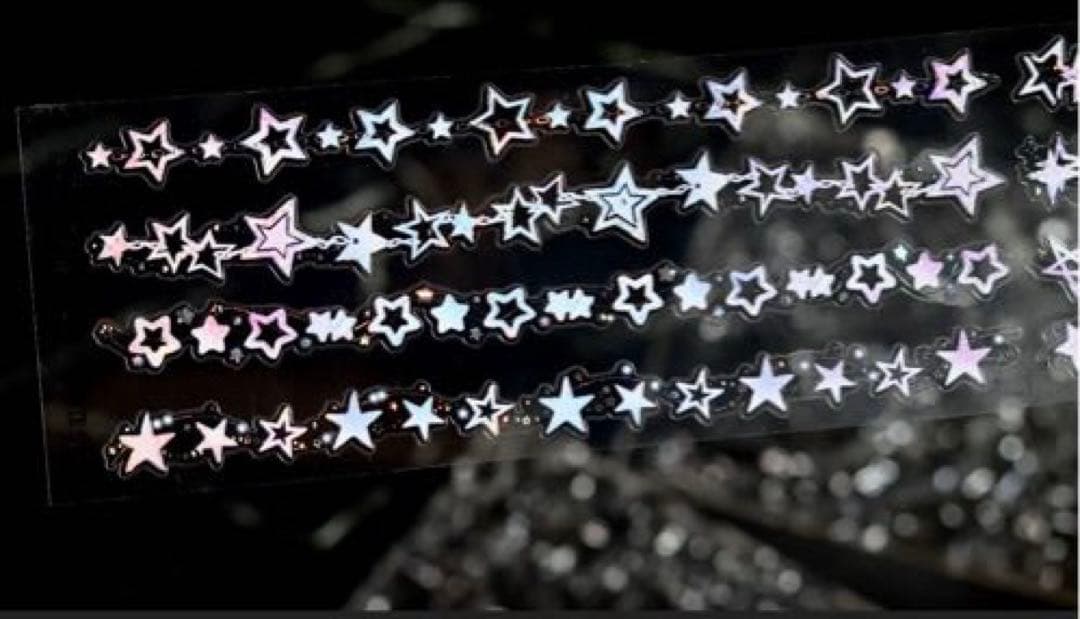 贝壳银 彩虹锁扣 6cm×5m 海外マスキングテープ　海外マステ　星