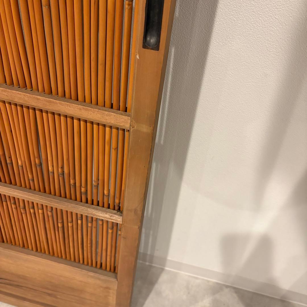 古い建具 ガラス戸 1枚 簾戸 すど 葦戸よしど 夏障子 御簾戸 2/4