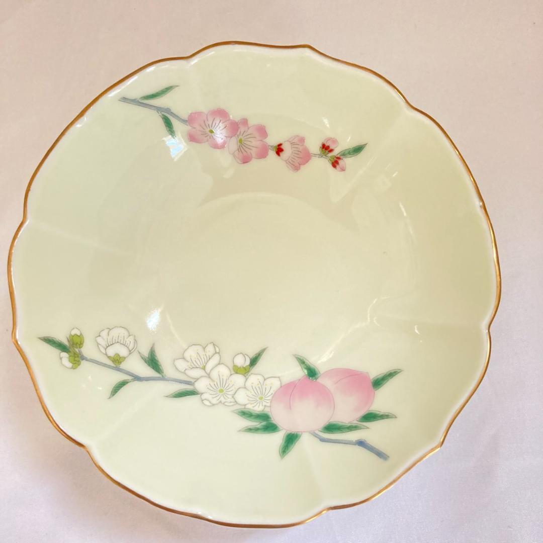 未使用　箱付　深川製磁　桃華　小鉢揃