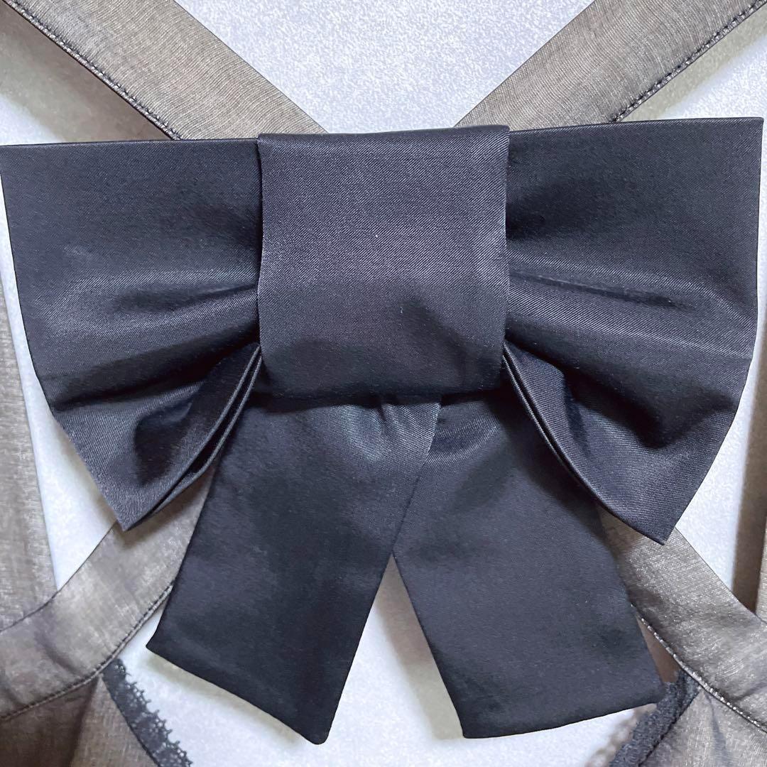 【タグ付き】ドルチェ＆ガッバーナ　ブラックタッセル　シルク　ボウディテール