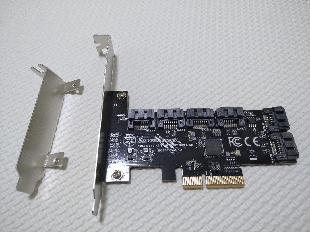 SilverStone 拡張カード SATA6ポート PCIe Gen3 x2