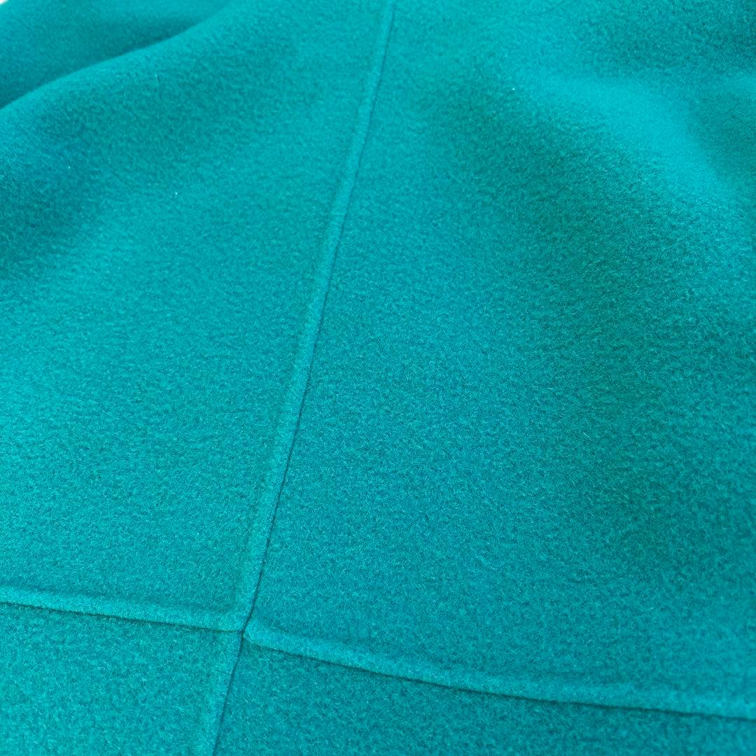 【美品】DoCLASSE　Lサイズ　カシミヤ混　ウールリバーコート　ターコイズ