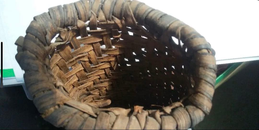 鉈籠掛花入 花器 懸花入 山葡萄 蔓 山鉈 鞘 用の美 茶道 華道 骨董 古美術