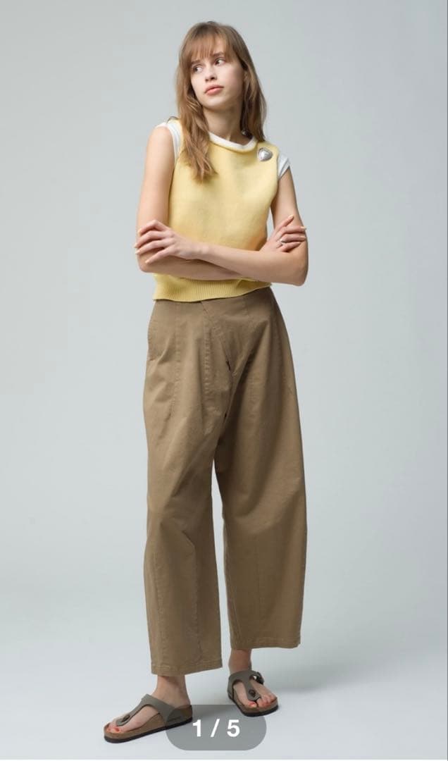 Ron Herman ロンハーマン RHC ワイドチノパンツ ベージュ S