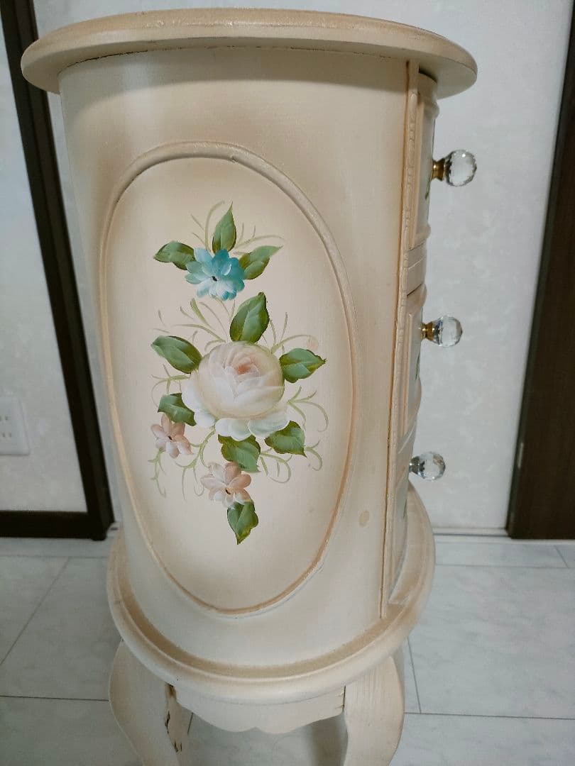 アンティーク ローズ チェスト 電話台 猫脚 家具