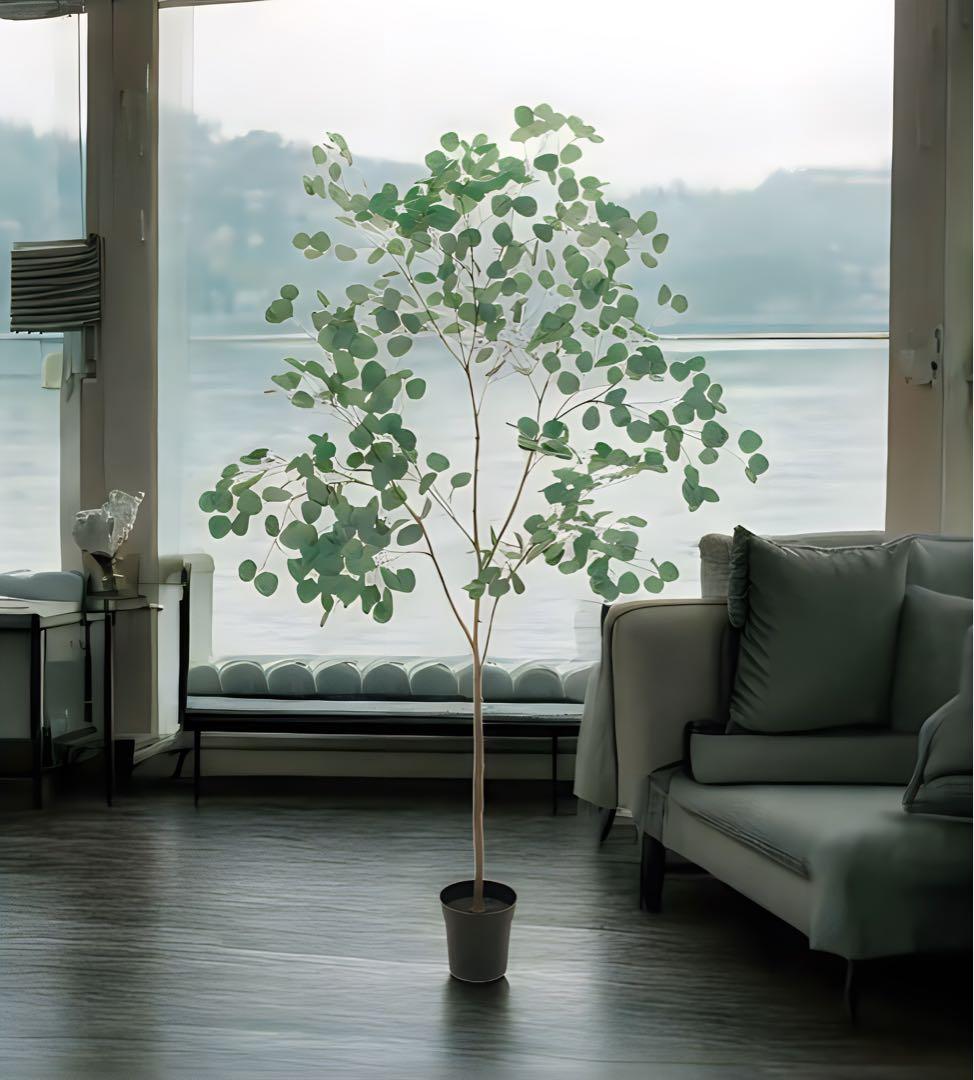 光触媒　人工観葉植物　ウォールグリーン　フェイクグリーン　ユーカリポット180