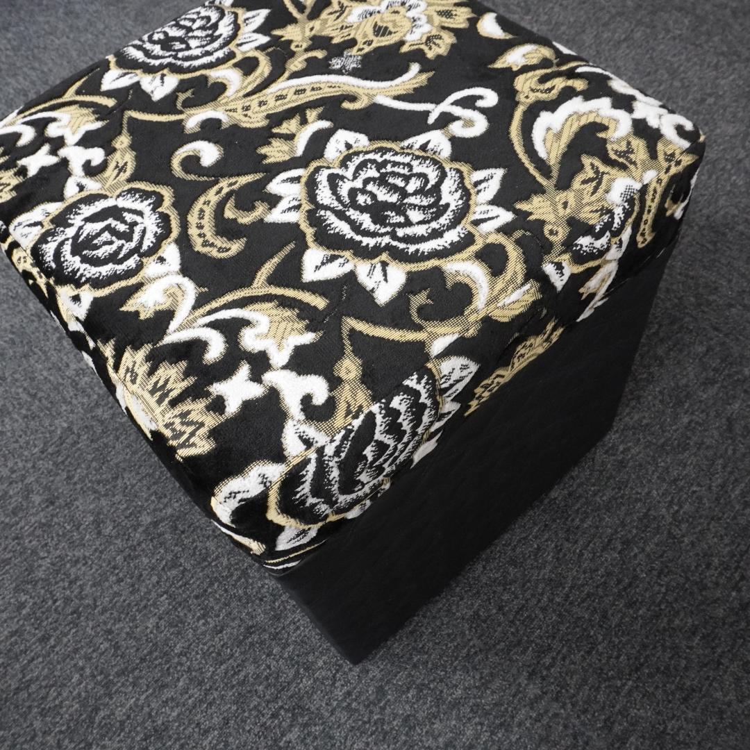 【新品・一品物】金華山柄 スツール 木製 木工 トラック　腰掛