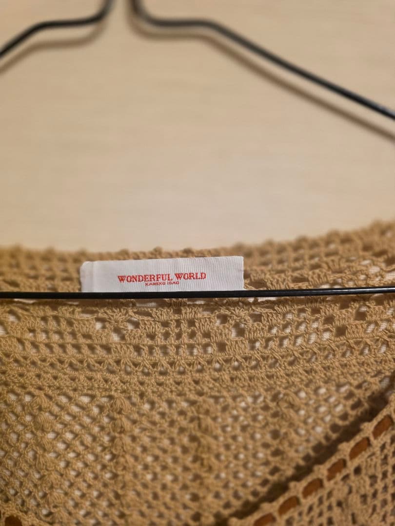 WONDERFUL WORLD レース編みカーディガン