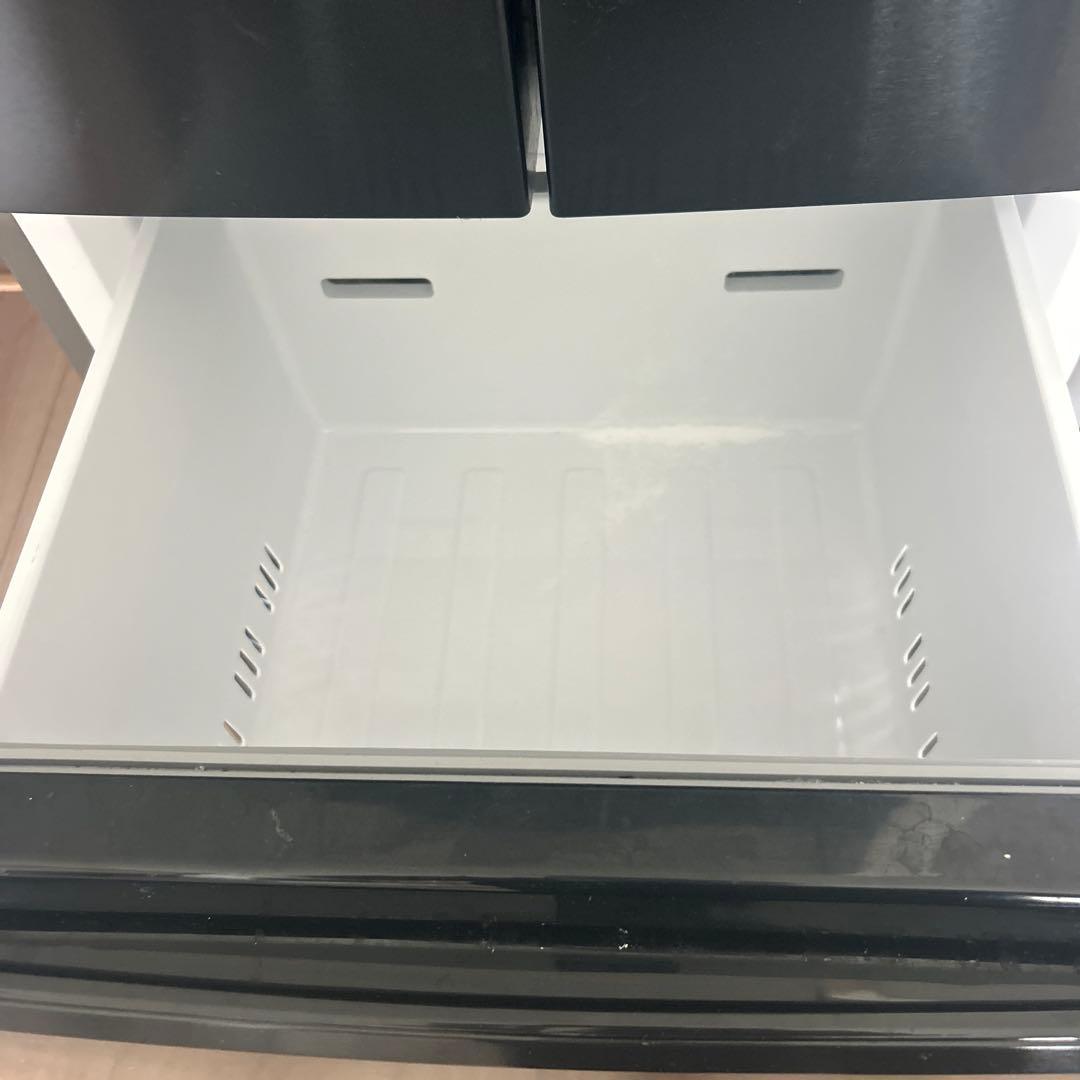 ブラック フレンチドア冷蔵庫　IRIS OHYAMA