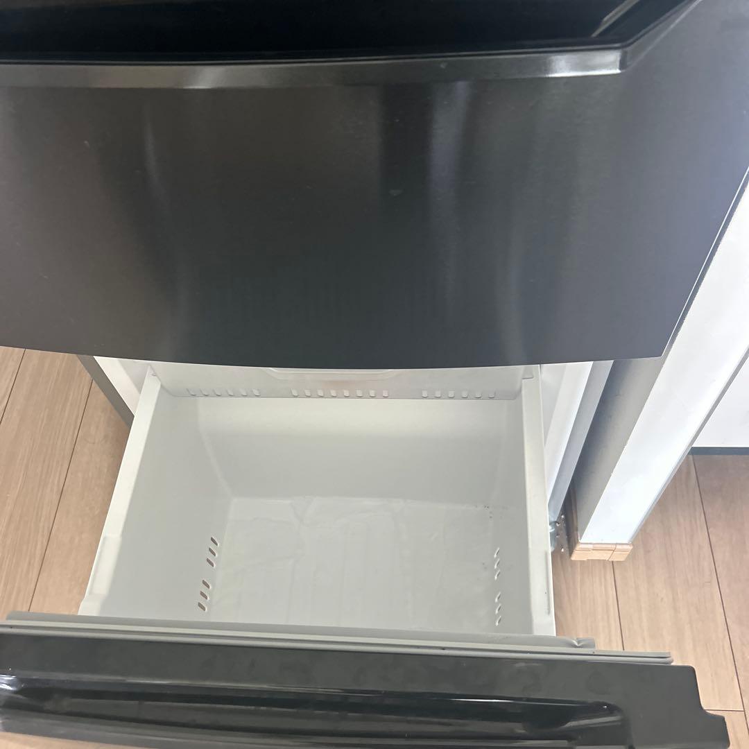 ブラック フレンチドア冷蔵庫　IRIS OHYAMA