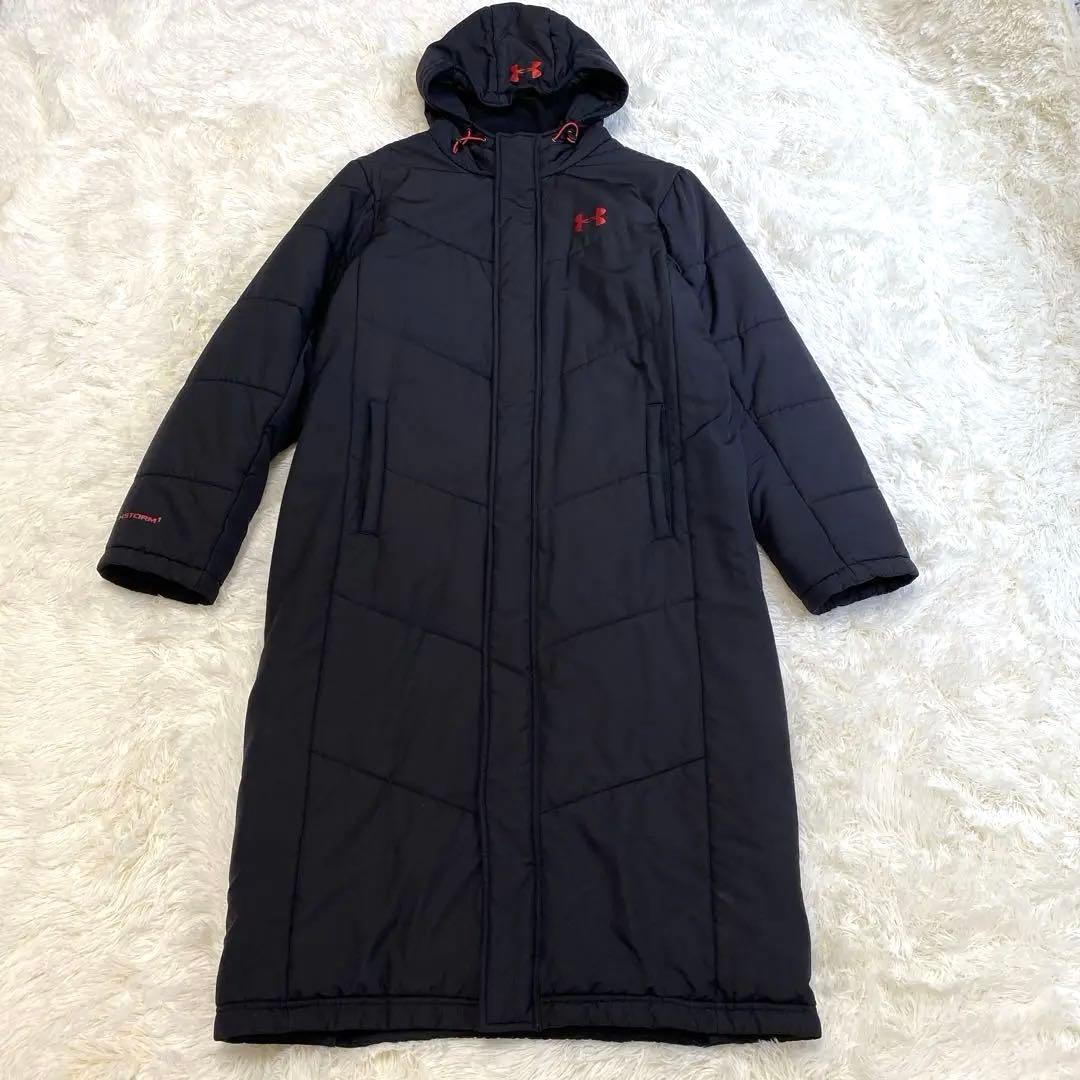 ✨超美品✨アンダーアーマー ロングベンチコート L ブラック