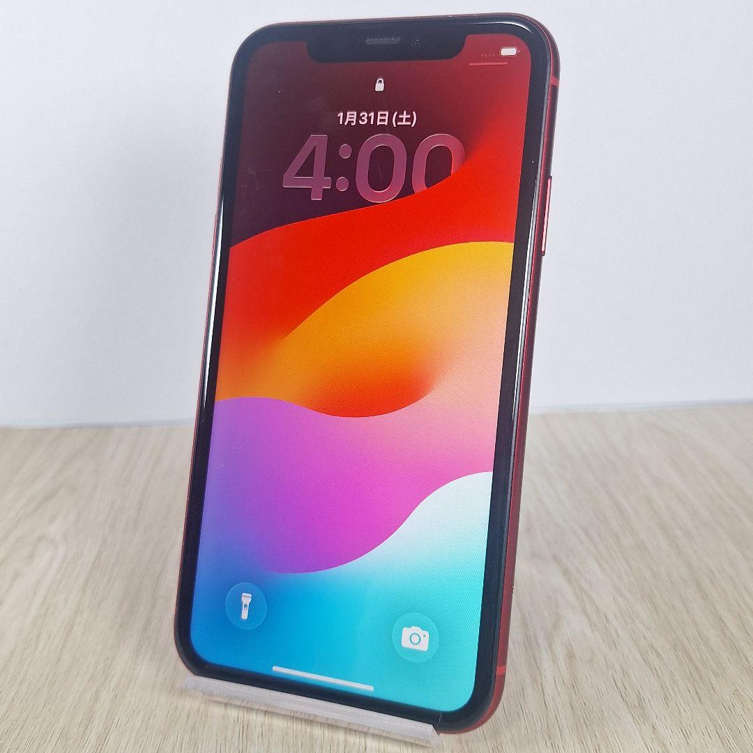 iPhone 11 128GB レッド SIMフリー バッテリー新品100%