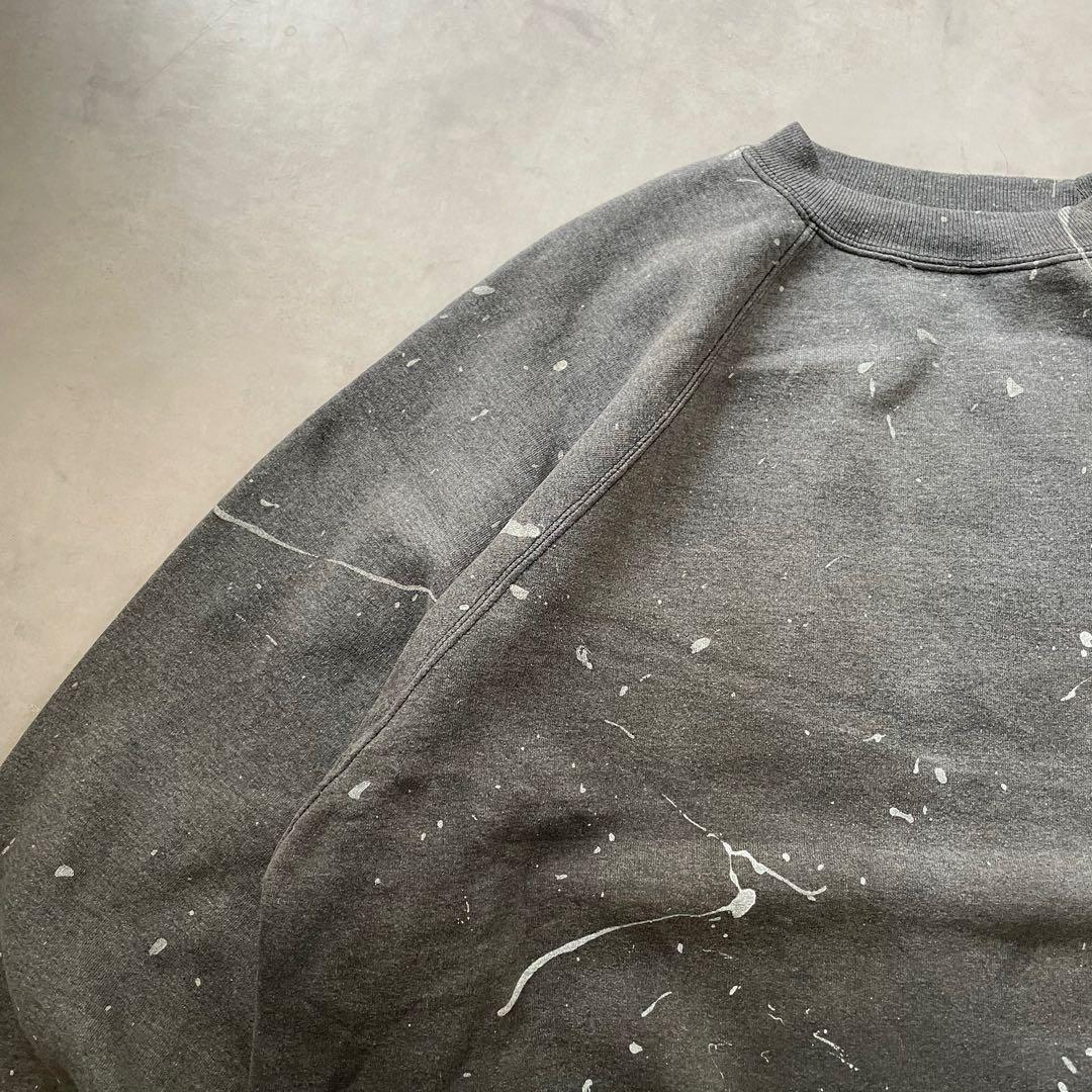 90s Hanes フェードスウェット　襤褸　ブラックフェード