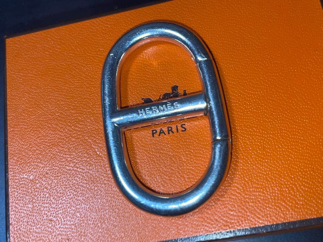 エルメス ヴィンテージ シェーヌダンクル カラビナ キーリング