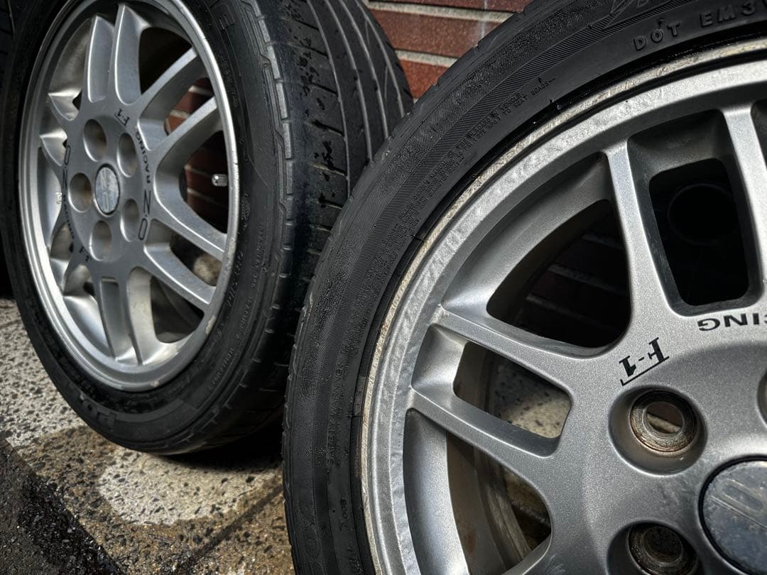 ランエボ 4 OZ 純正ホイール16インチ ポテンザタイヤ付き