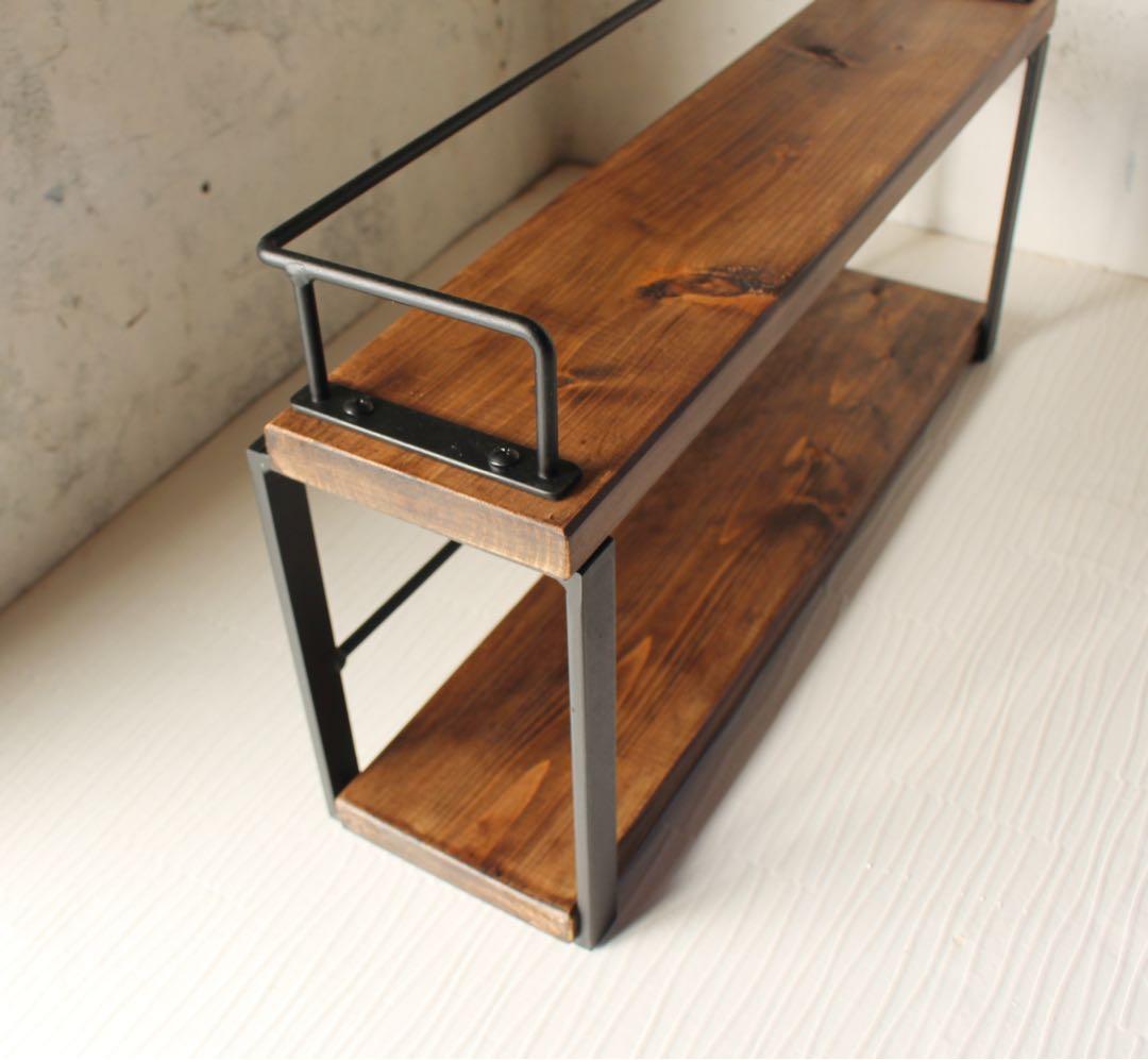 アイアン2段スパイスラック・調味料棚・49 cm